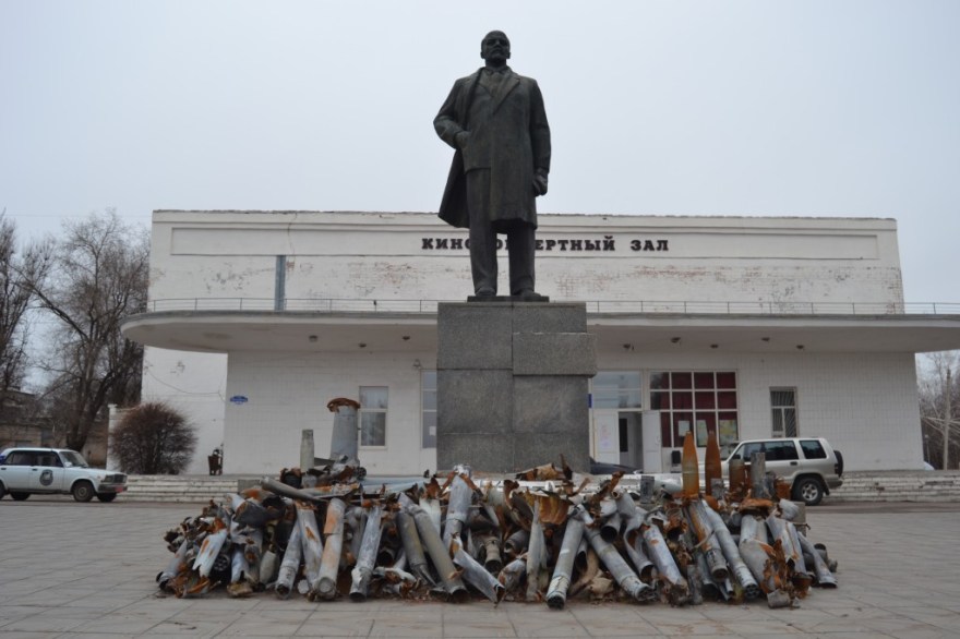 Ibai Trebiño: estatua de Lenin en el centro de Pervomaisk.