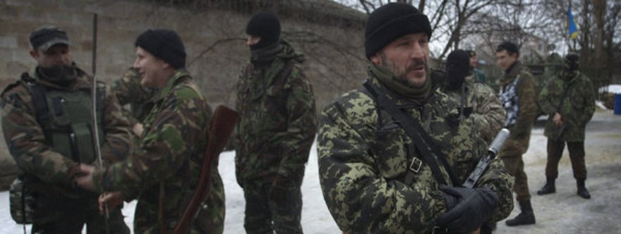 Isa Munayev, primer líder del batallón Dzhokhar Dudayev, en febrero. 