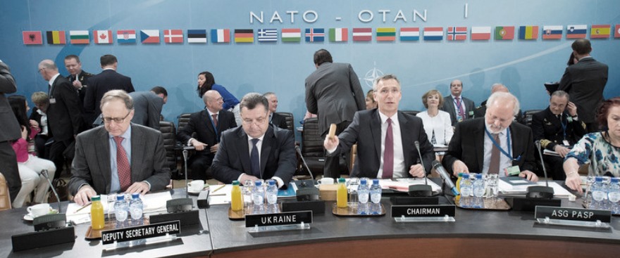 Stepan Poltorak, ayer en la cumbre de la OTAN