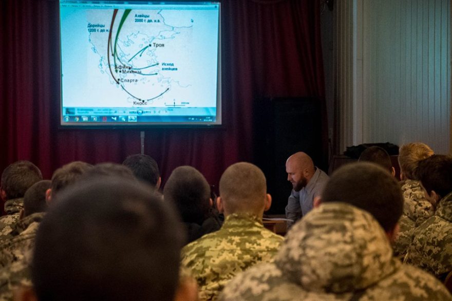Alexei Levkin en el Colegio Militar de Kiev